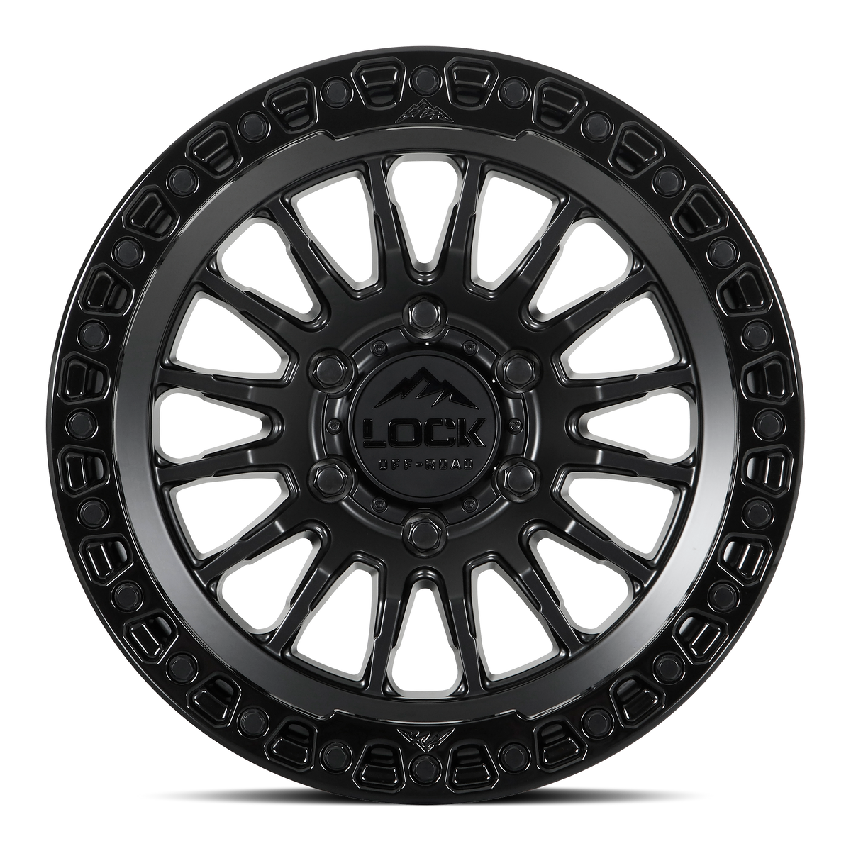 GRIT- MATTE BLACK W GLOSS BLACK RING